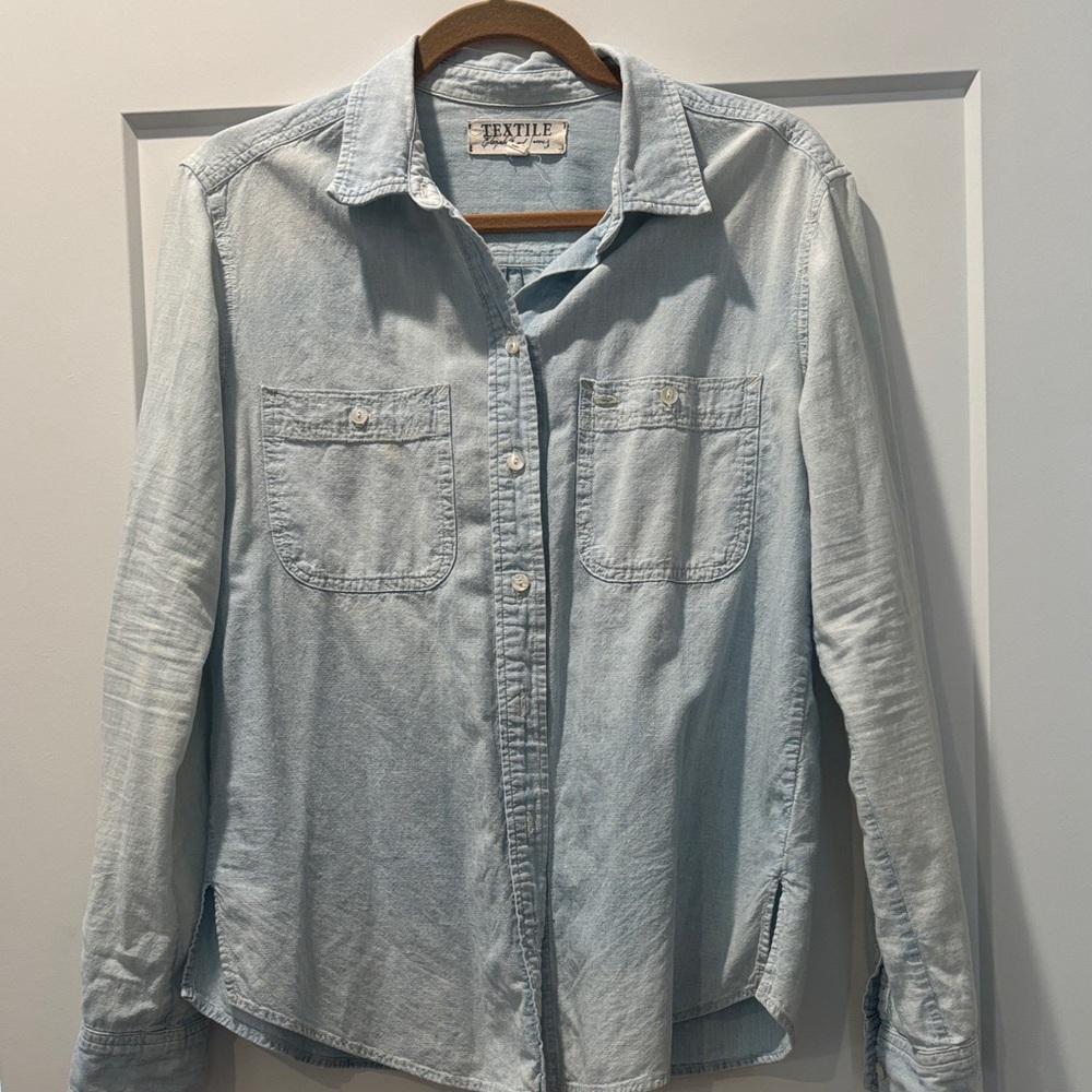 TEXTILE Elizabeth and James Light Blue Denim Shirt